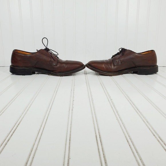 Allen Edmonds Hillcrest Bicycle Toe Derby Brown Leather Shoes i287 main image 7